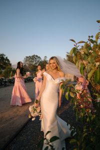 pink bridesmaids dresses hinterland wedding sunshine coast
