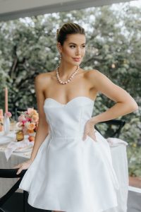 bride with hair and makeup done by best sunshine coast wedding makeup artist and hair stylist