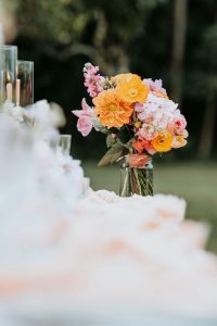 Flowers for wedding table