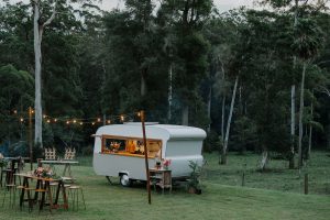 vintage caravan bar on the Sunshine Coast hire for weddings
