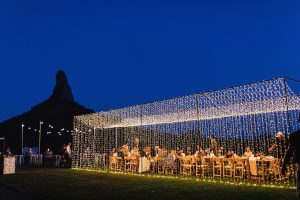 fairy lights tunnel for wedding reception