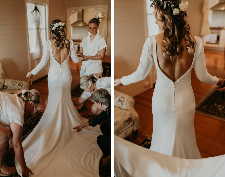 Custom-designed wedding dress