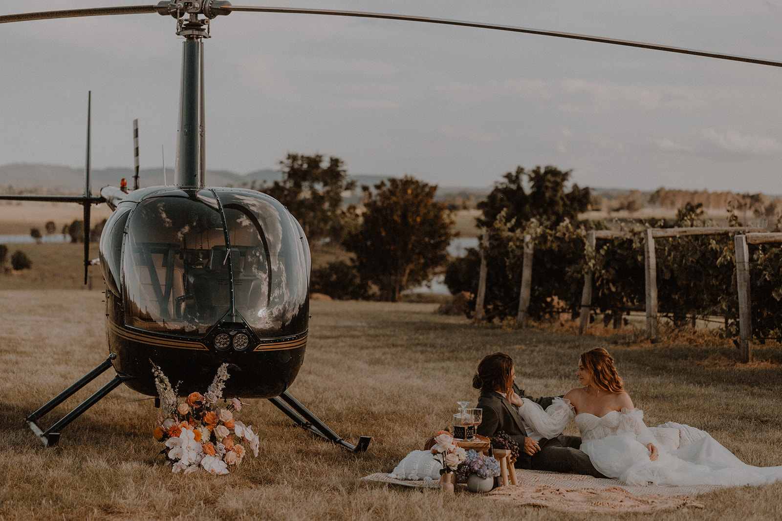 The Bride's Tree magazine shoot _ wedding helicopter hire Sunshine Coast