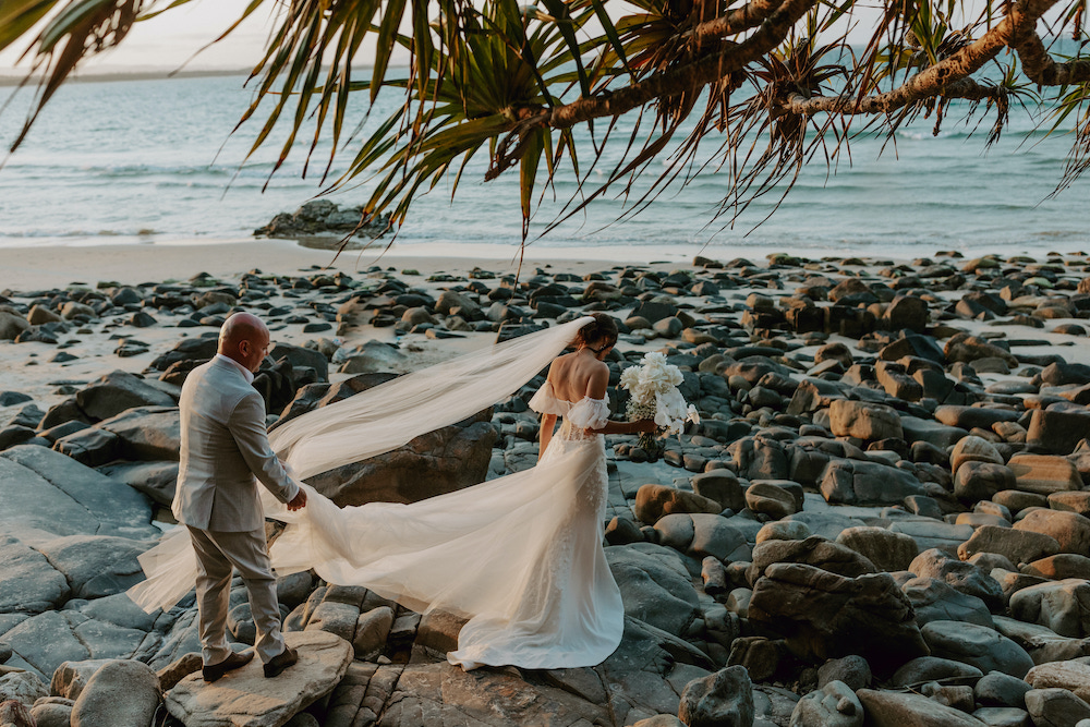 Noosa beach wedding Noosa restaurant day Noosa Heads wedding