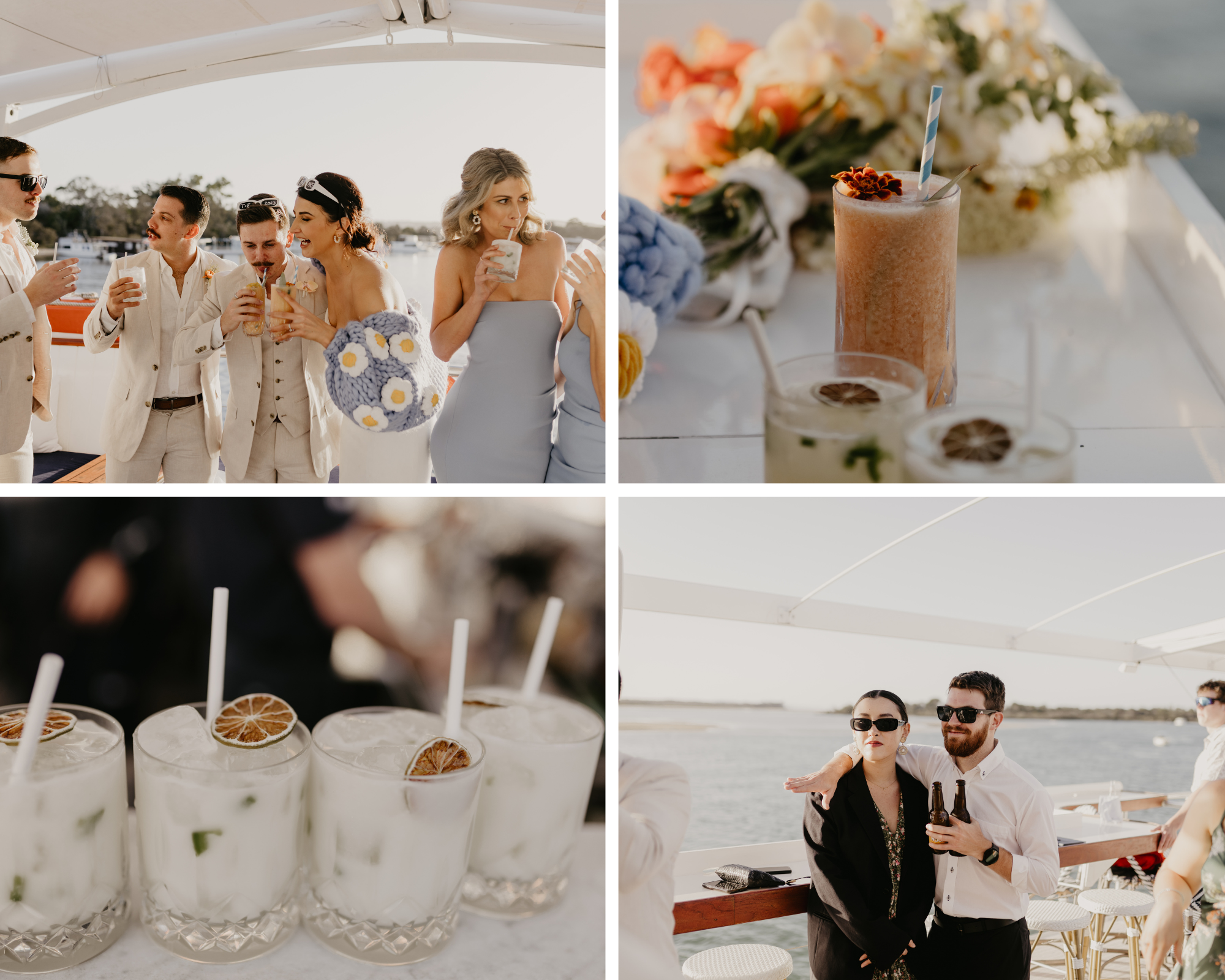 Noosa River boat wedding reception