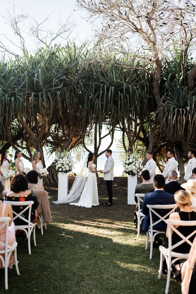 Wedding ceremony styling at Noosa's Maison La Plage